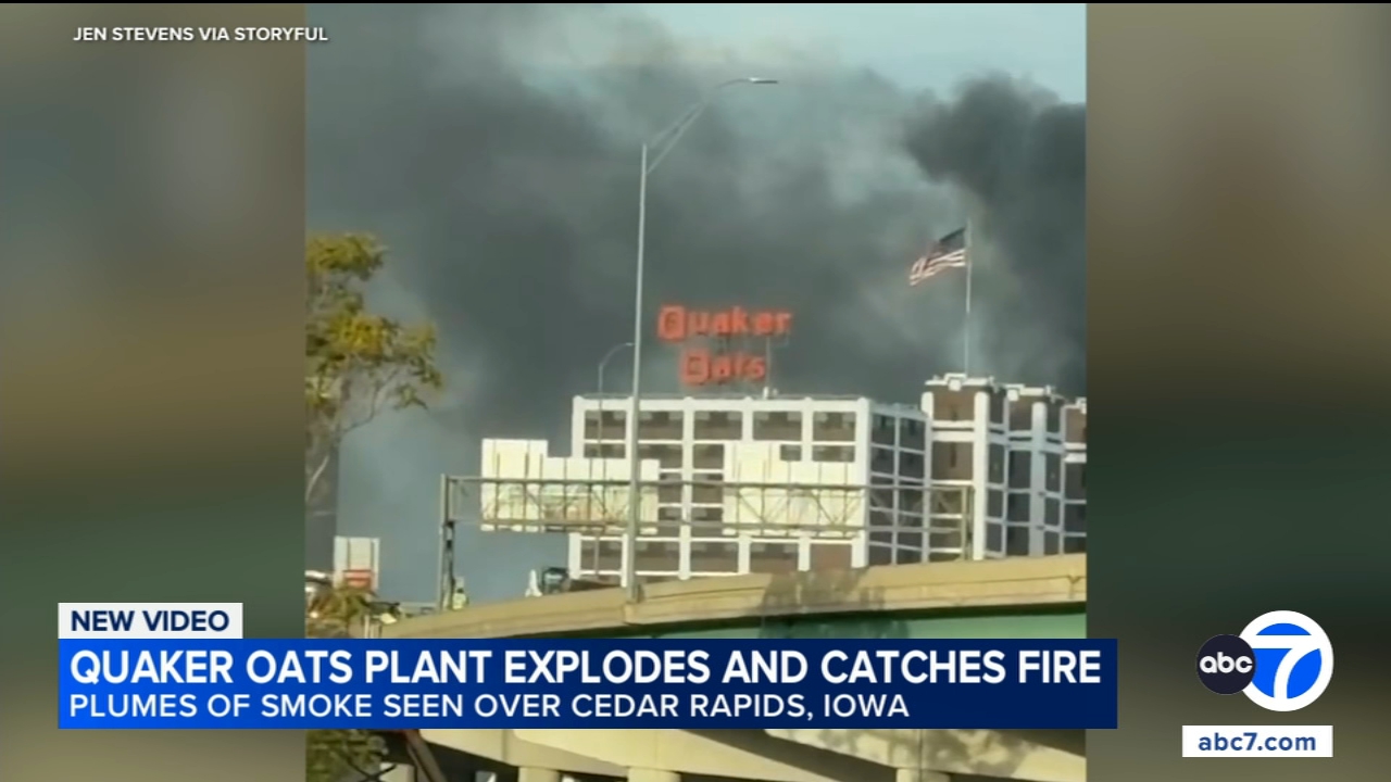 Explosion and fire erupt at Quaker Oats plant in Cedar Rapids, Iowa; no injuries
       — ABC 7 Bay Area, Half Moon Bay Business news