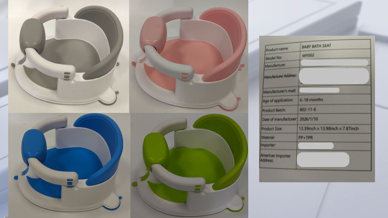 Baby bath seats sold on Amazon under recall for risk of serious injury, drowning — KTVU FOX 2 Bay Area, Half Moon Bay Government news
